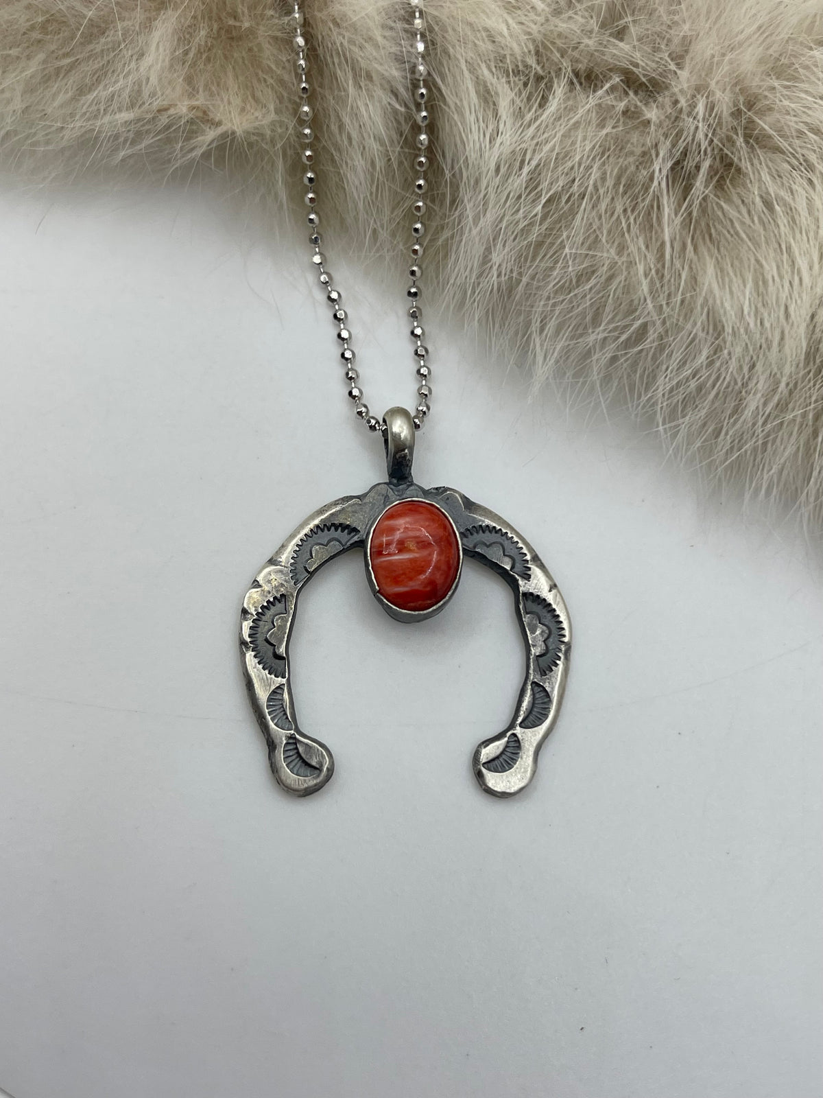 24”+Ext Spiny Naja Pendant by Rita Daye, Navajo