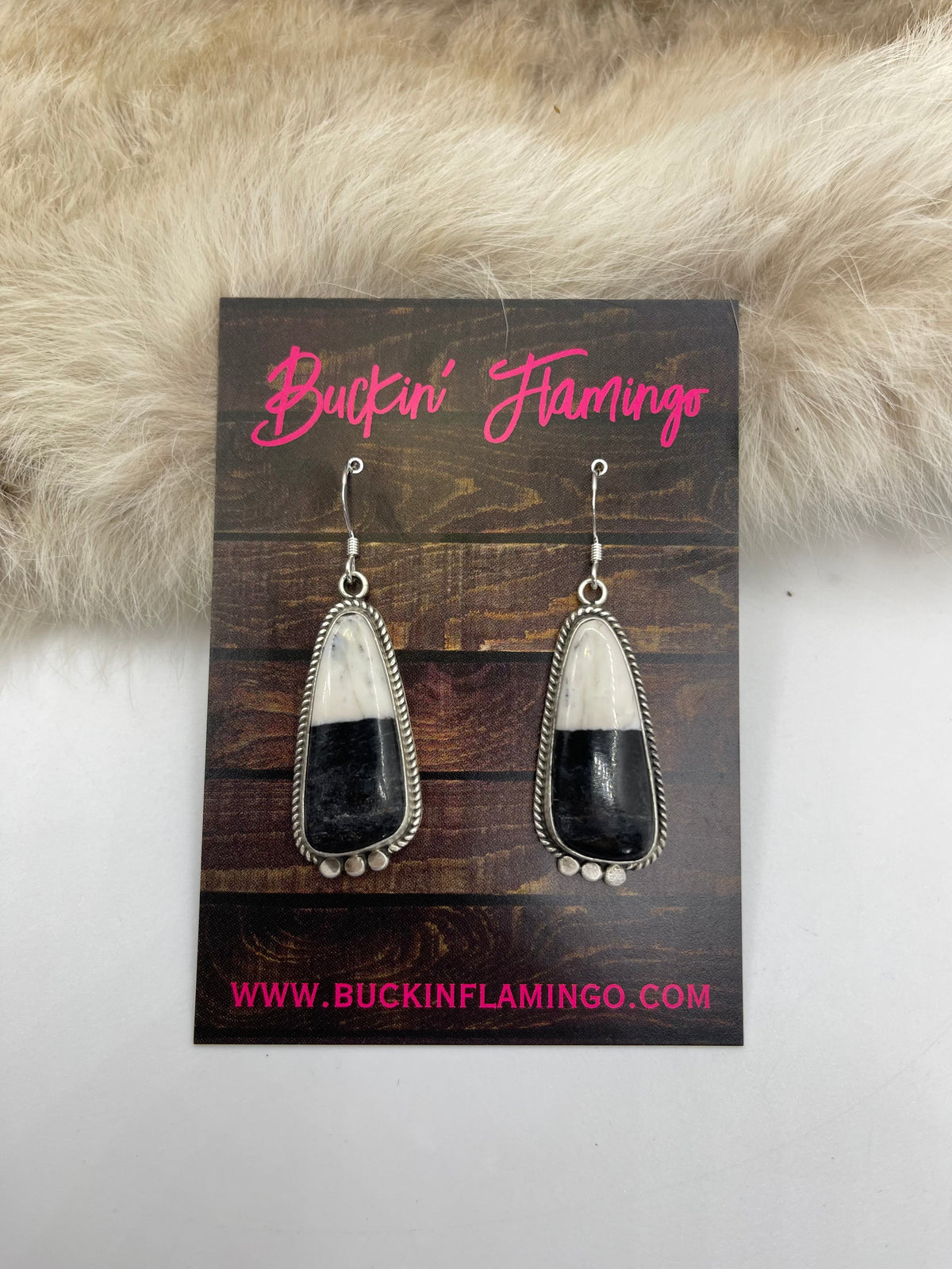 White Buffalo Earring by Sharon McCarthy, Navajo
