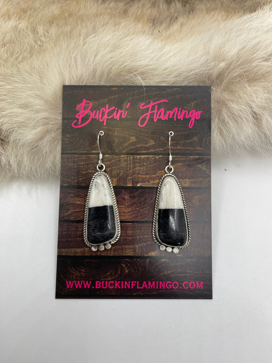 White Buffalo Earring by Sharon McCarthy, Navajo