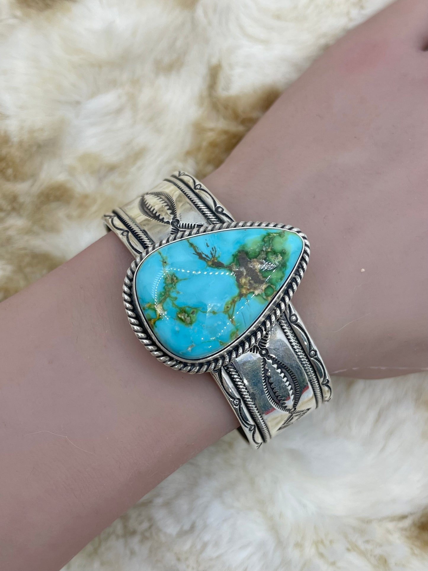 5" - 7.5" Sonoran Gold Turquoise Cuff