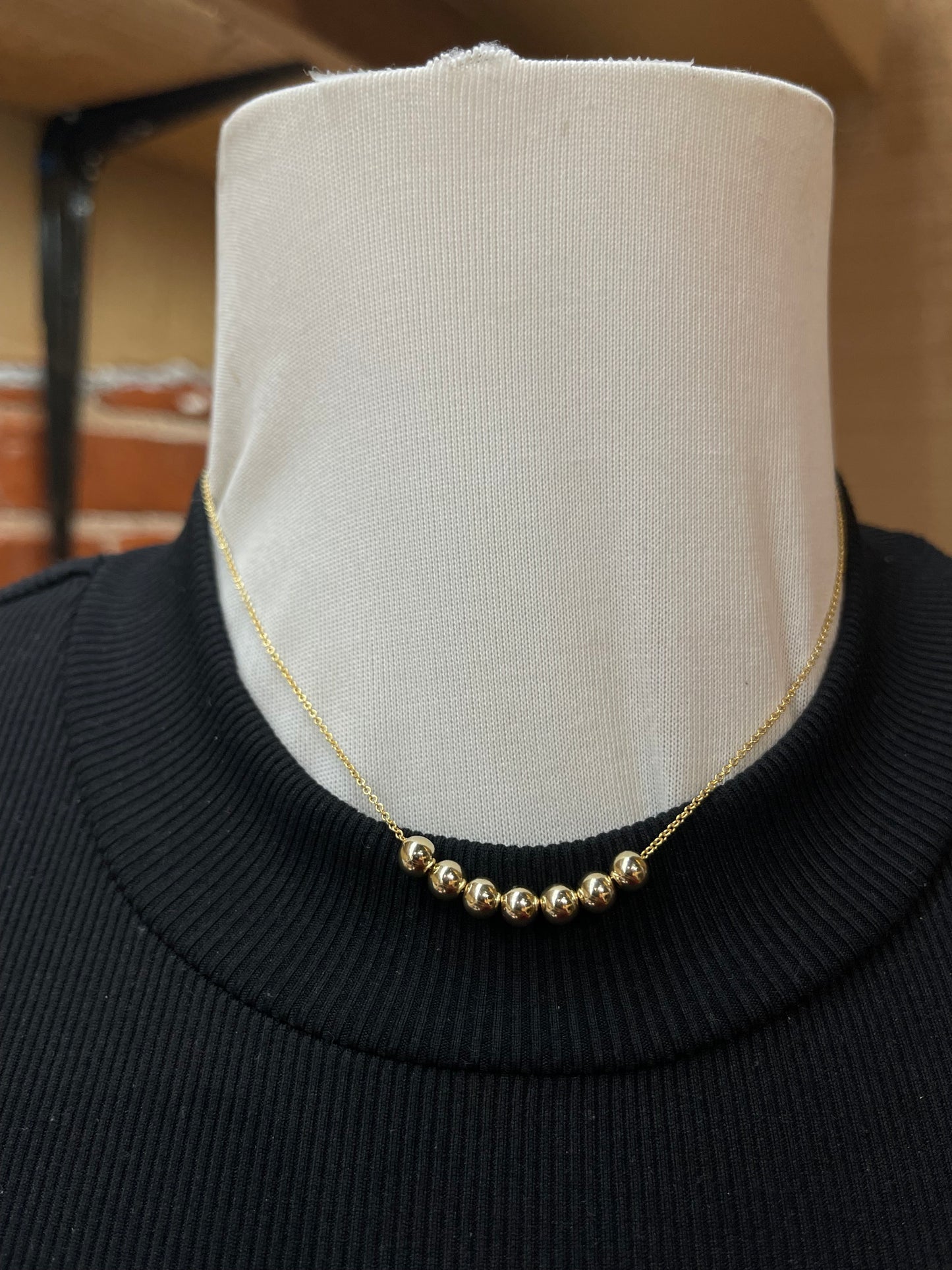 15" + 2" Extender 14k Gold Filled Necklace with 5mm Beads