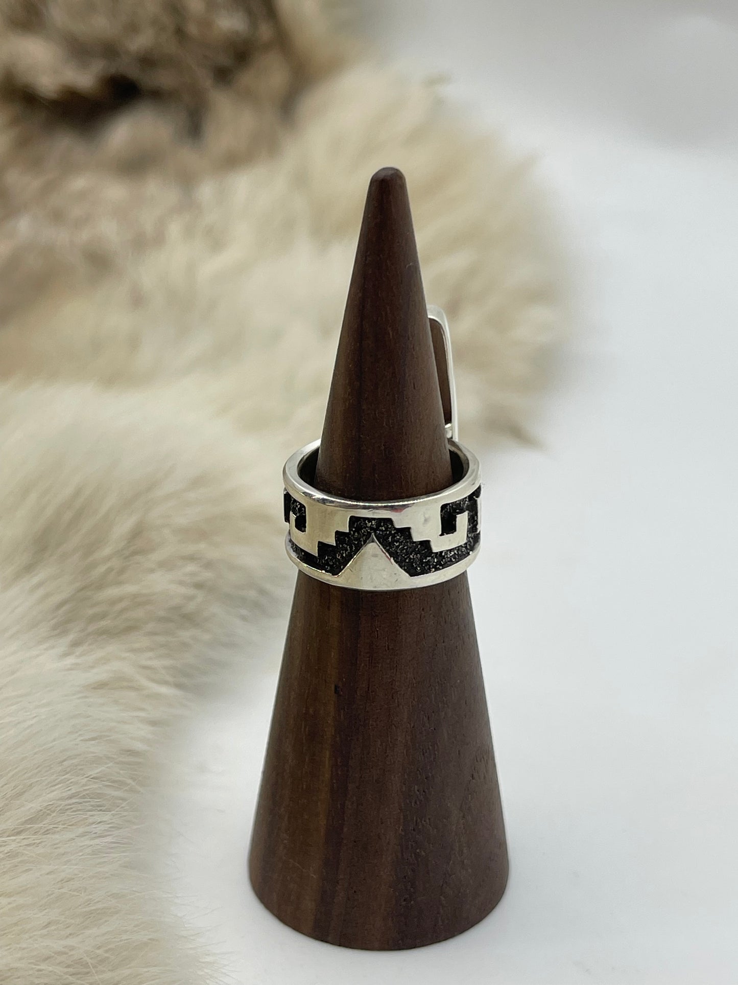 5.5 Orange Spiny Oyster Ring by Marie Jackson, Navajo