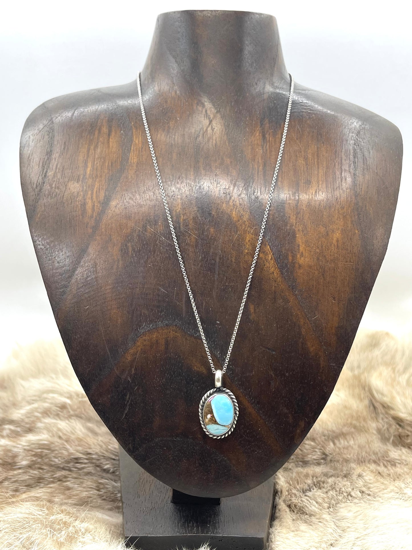 18" Cotton Candy Necklace by Johnny Dixon, Navajo