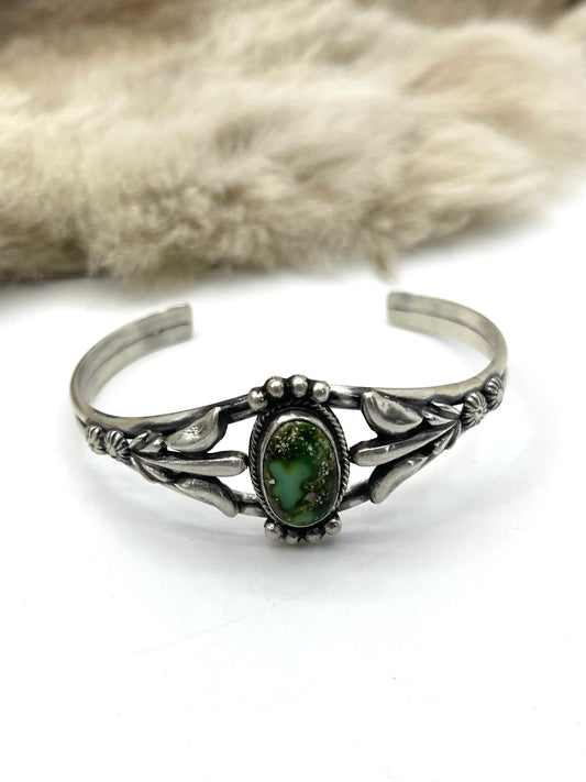 5.75”-7.5” Sonoran Gold Turquoise Single Stone Cuff