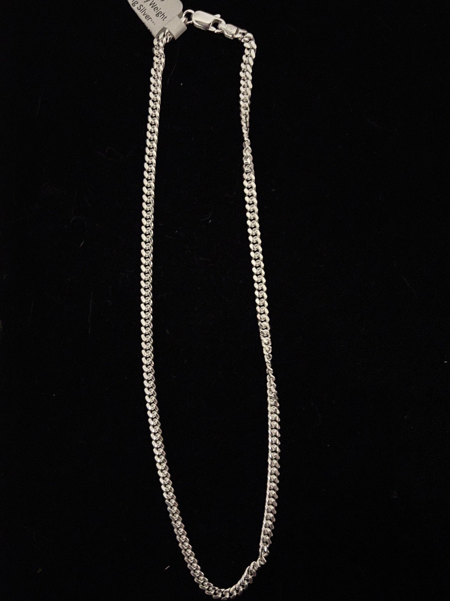 16" Heavy Weight Sterling Silver Chain, Italian Made