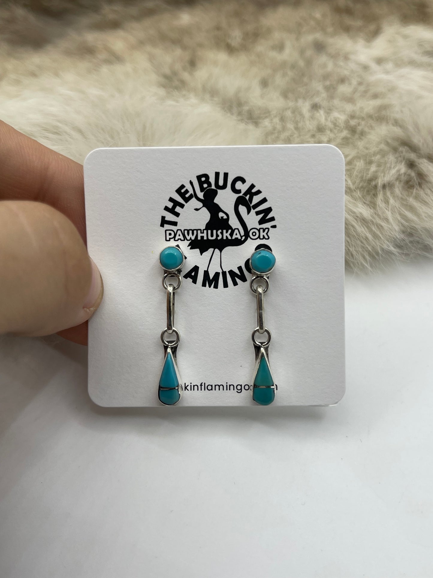 Turquoise Earrings by Velda Nestacio, Zuni