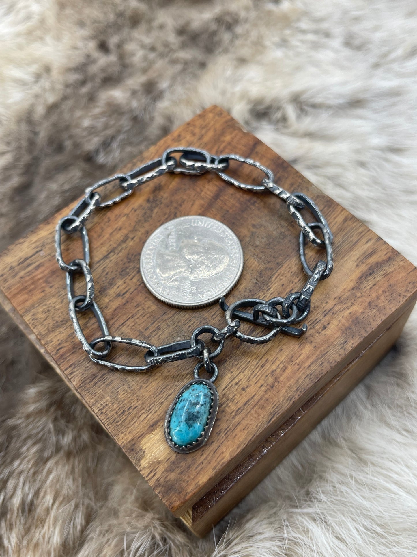 7" Handmade Paperclip Chain Link Bracelet by Bad Bronc