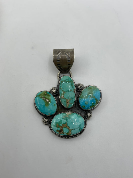 Sonoran Gold Turquoise Pendant by Steven Nez, Navajo