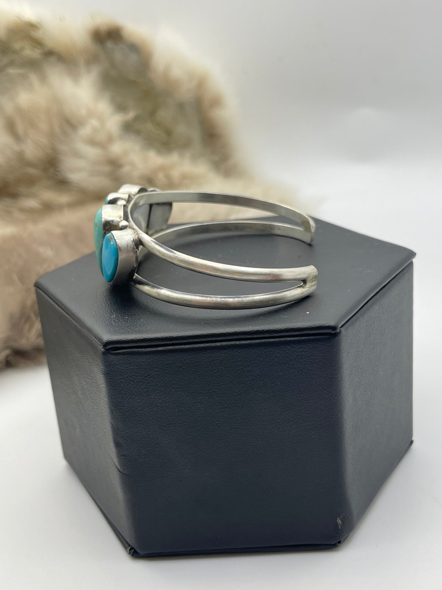 5.5”-7” Kingman Cuff by Augustine Largo, Navajo