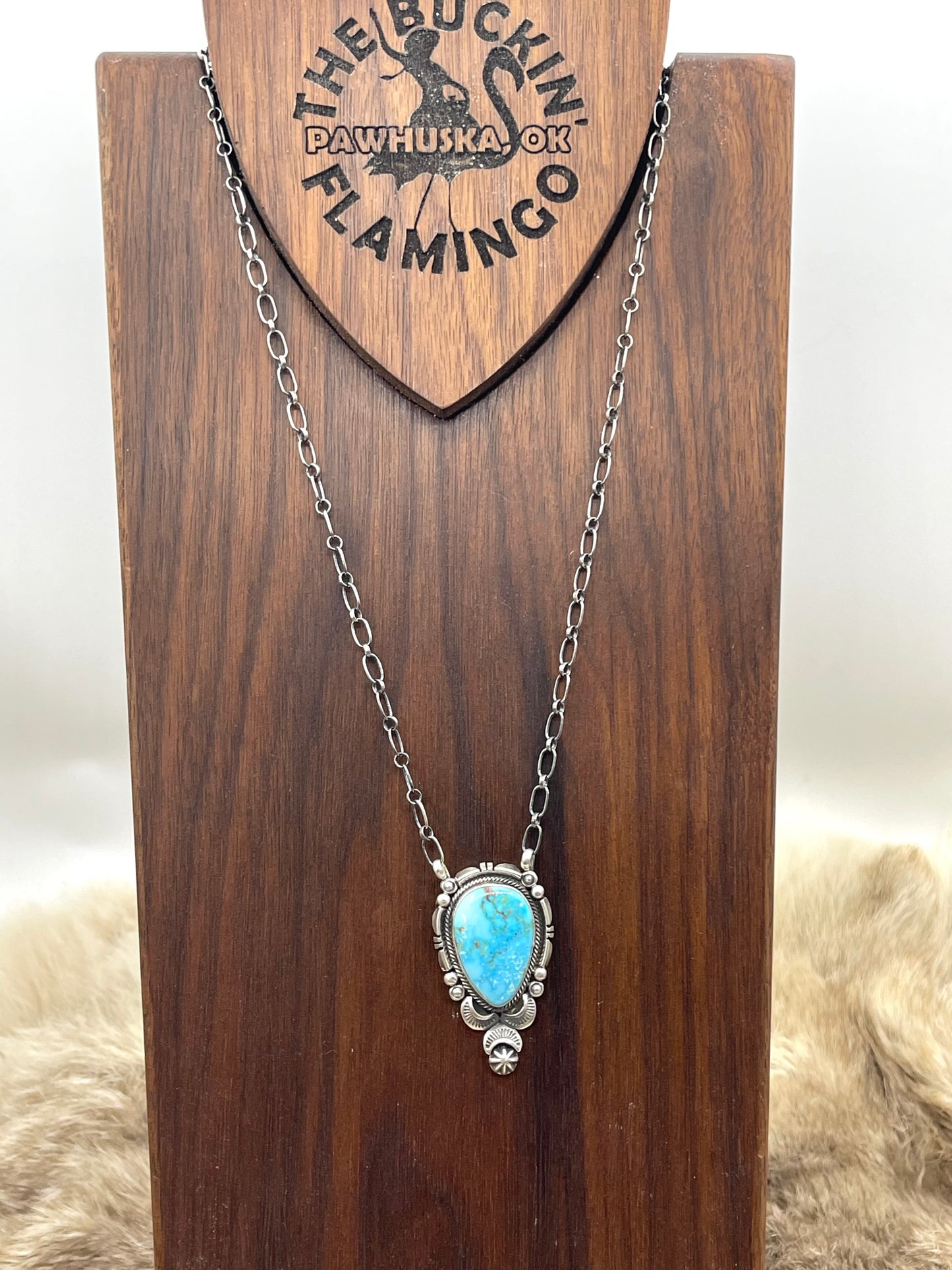 18" Sonoran Blue Necklace by Daniel Benally, Navajo