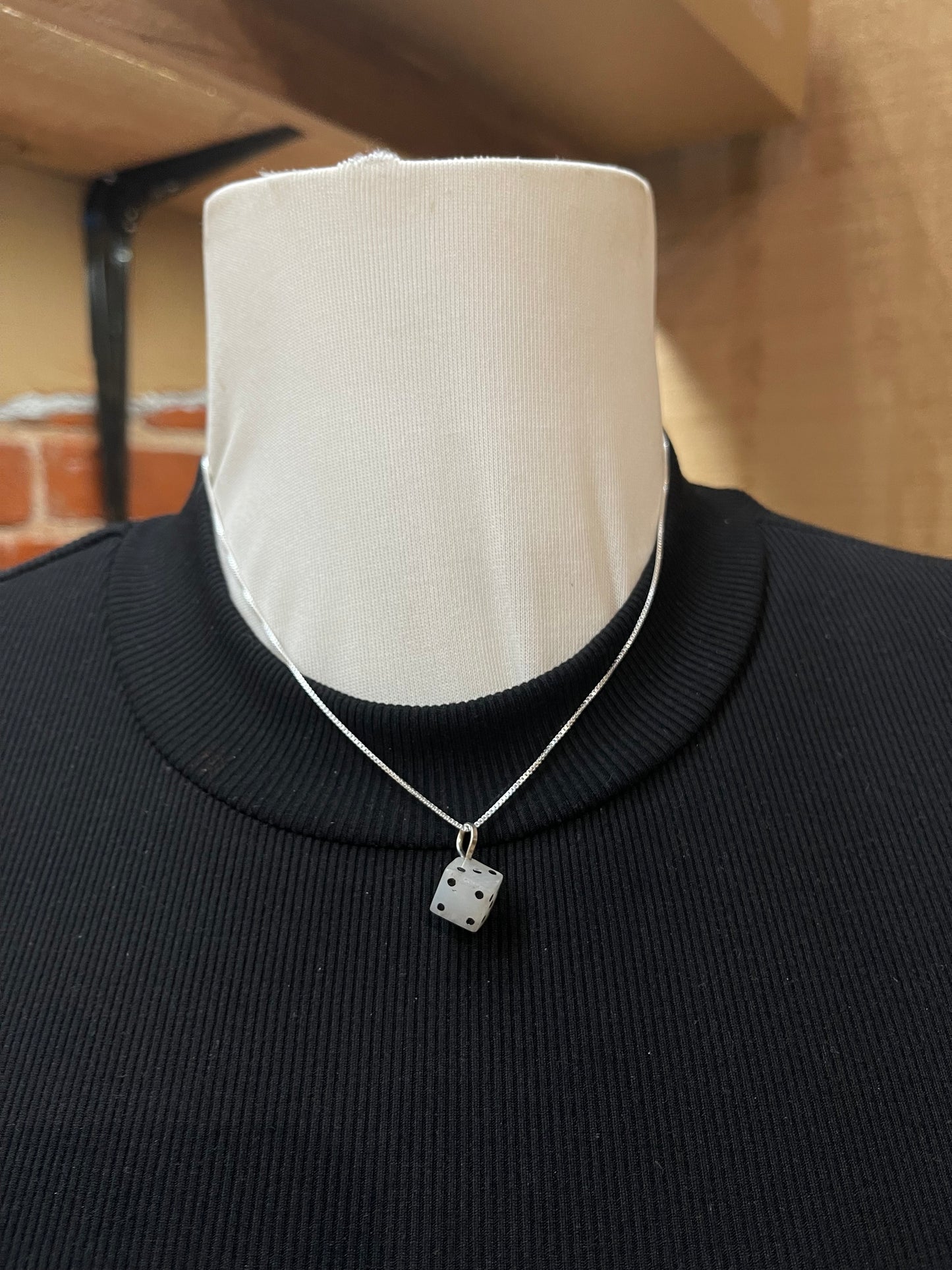Dice Post Earrings with Matching 16" Dice Necklace