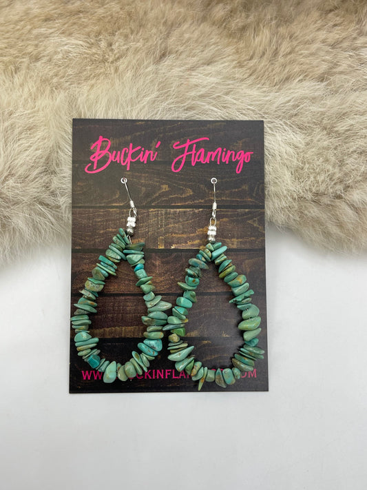 Chunky Turquoise Teardrop Earring by Isabelle John, Navajo