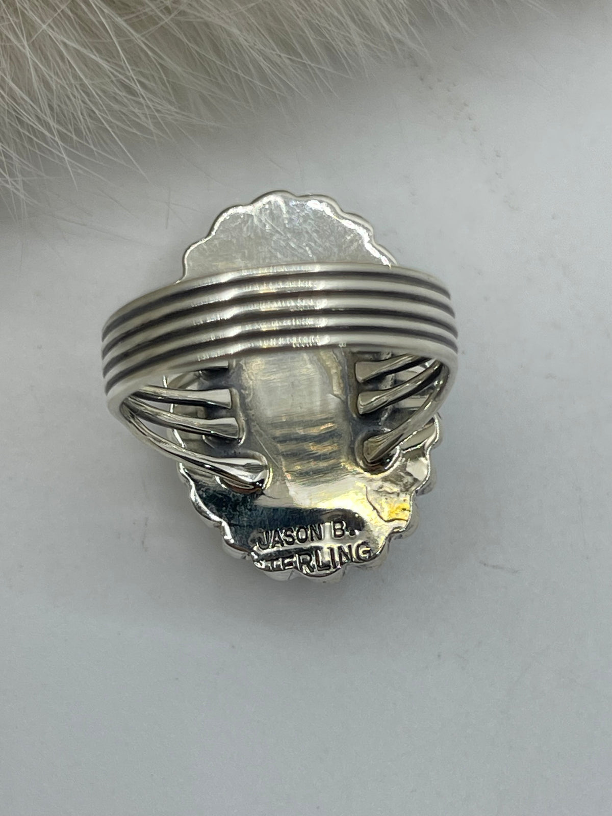7.5 Turquoise Ring by James Bahe, Navajo