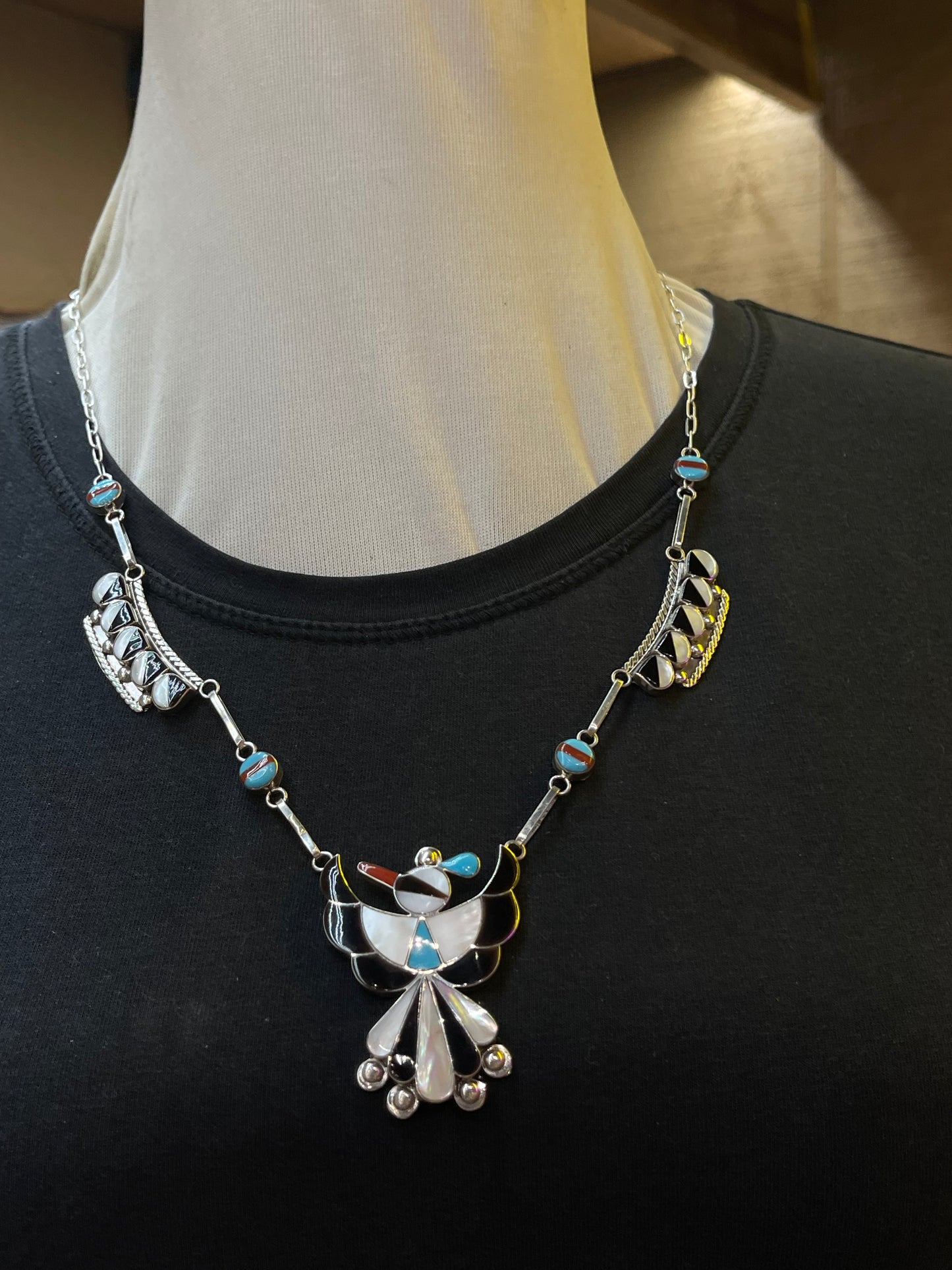 2-Piece Inlay Necklace and Earrings