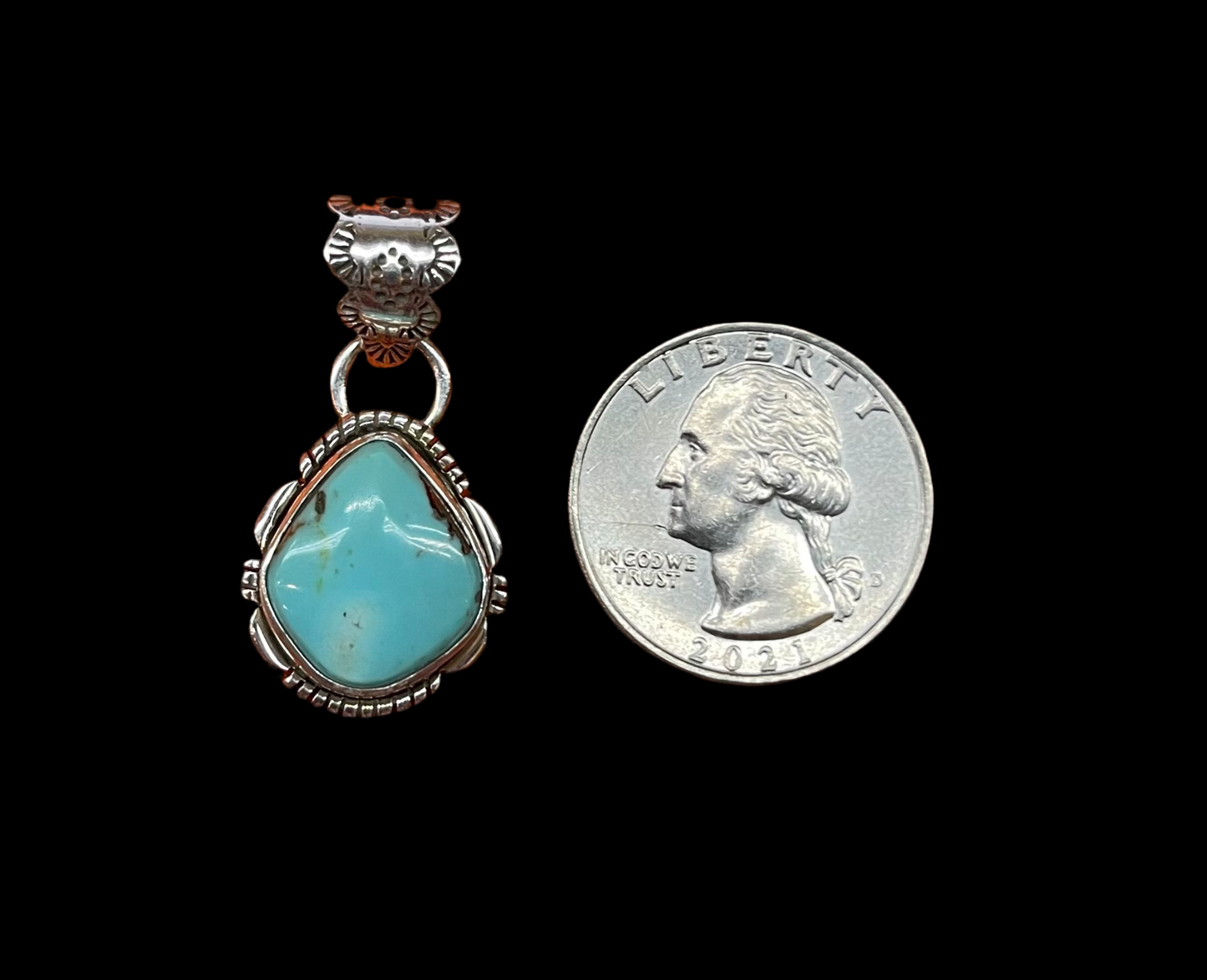 Small Turquoise Pendant by Zia