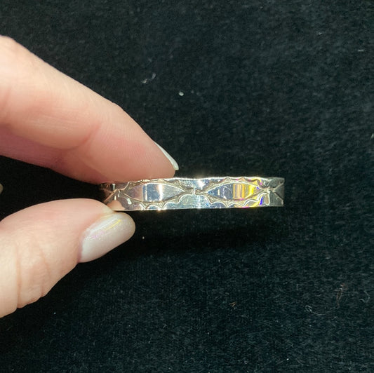 Sterling Silver Stamped Baby Bracelet