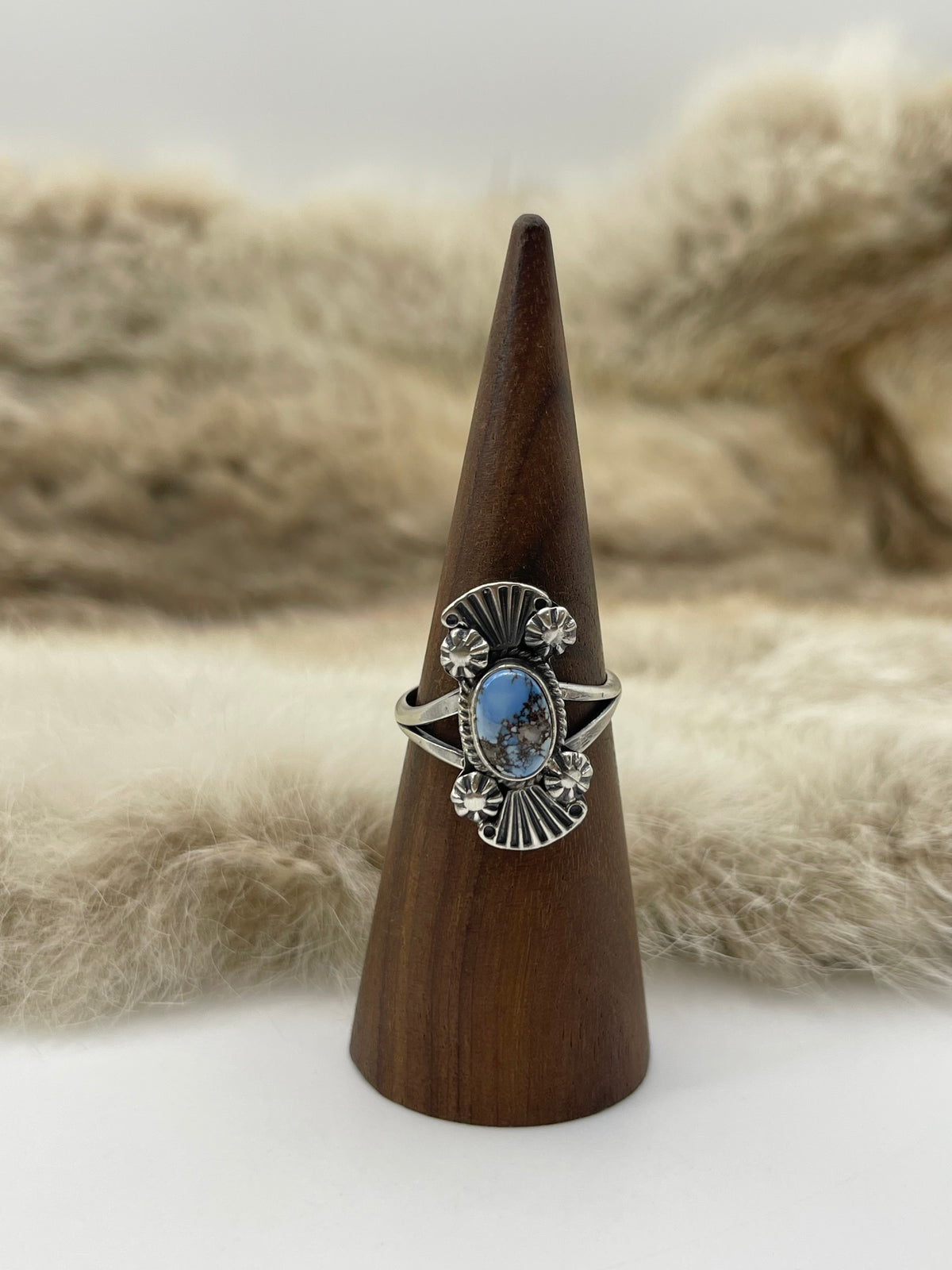 7.0 Golden Hills Ring by Harris Largo, Navajo