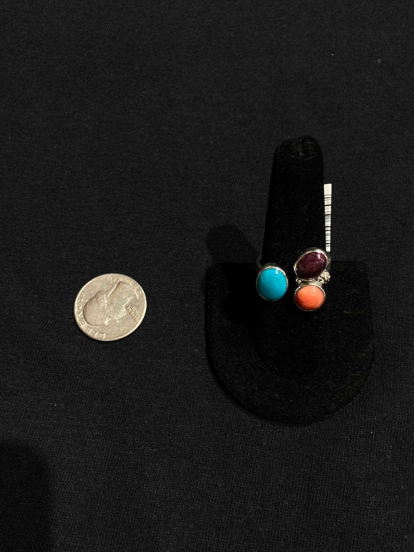 8.0 Turquoise, Purple Spiny Oyster, and Orange Spiny Oyster Ring