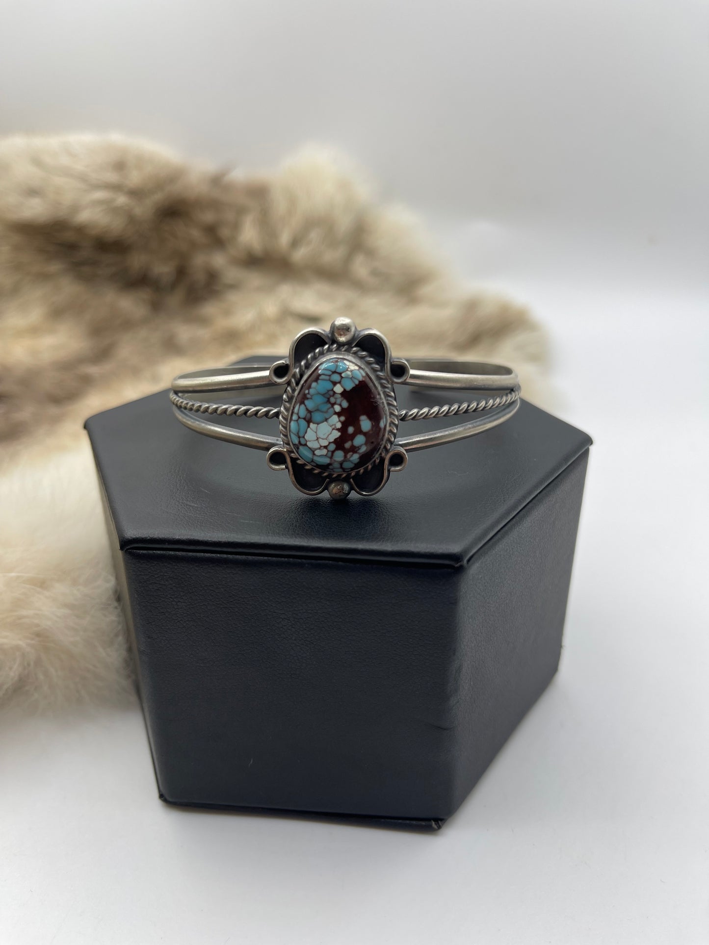 5.5”-7.25” Golden Hills Turquoise Cuff by Thompson Piaso, Navajo