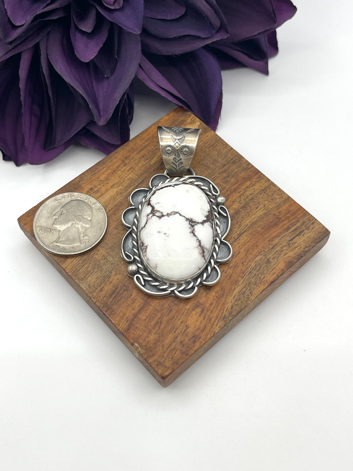 Wild Horse Pendant 10.2 mm Bale by Gilbert Nez, Navajo