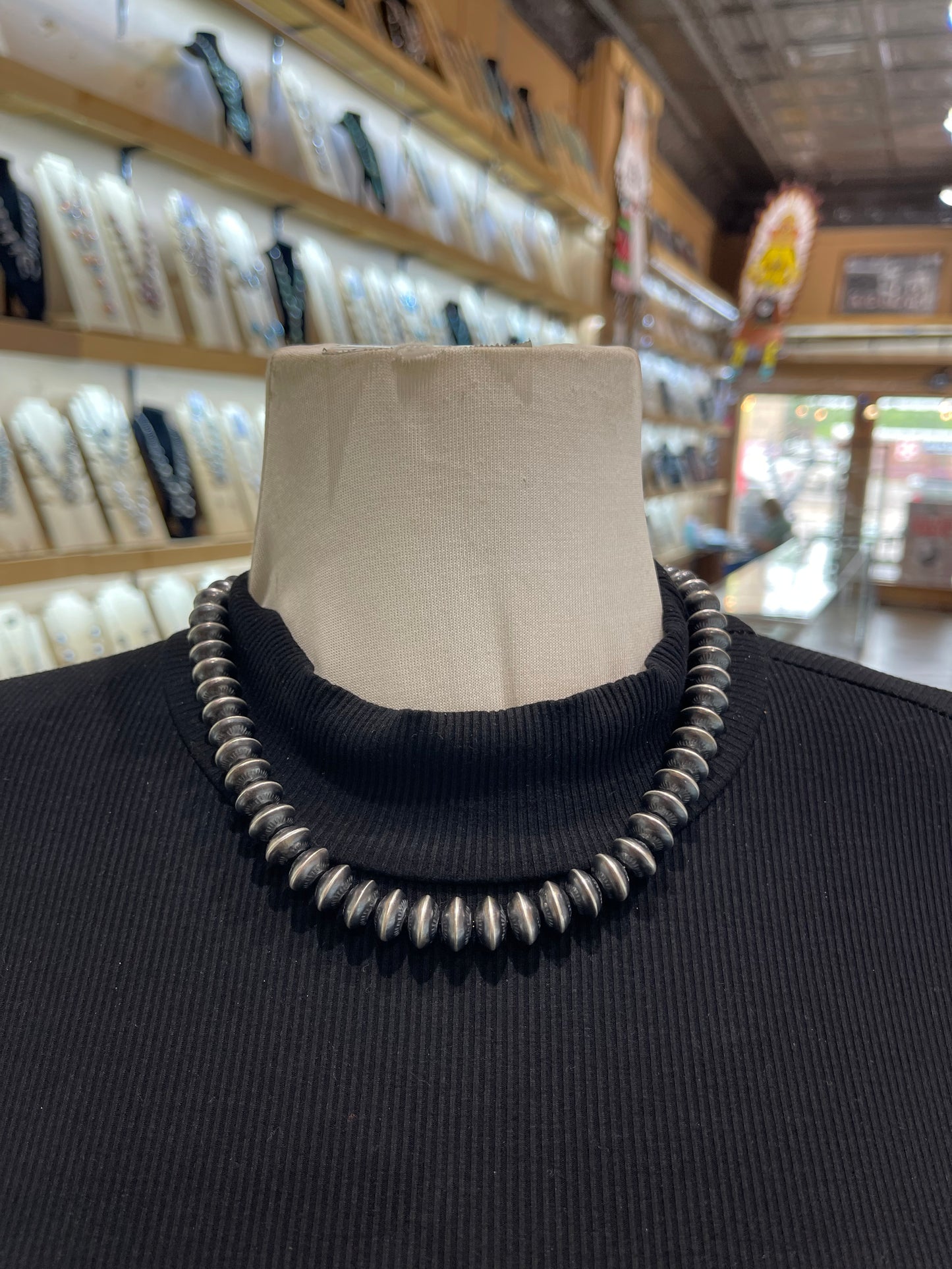18” 11mm Stamped by Marcella James, Navajo