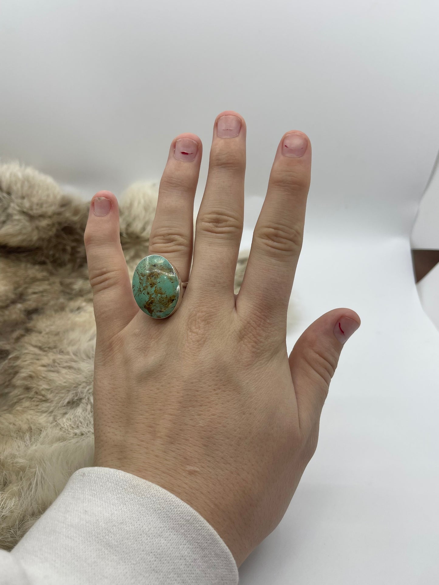 12.0 Kingman Turquoise Oval Ring