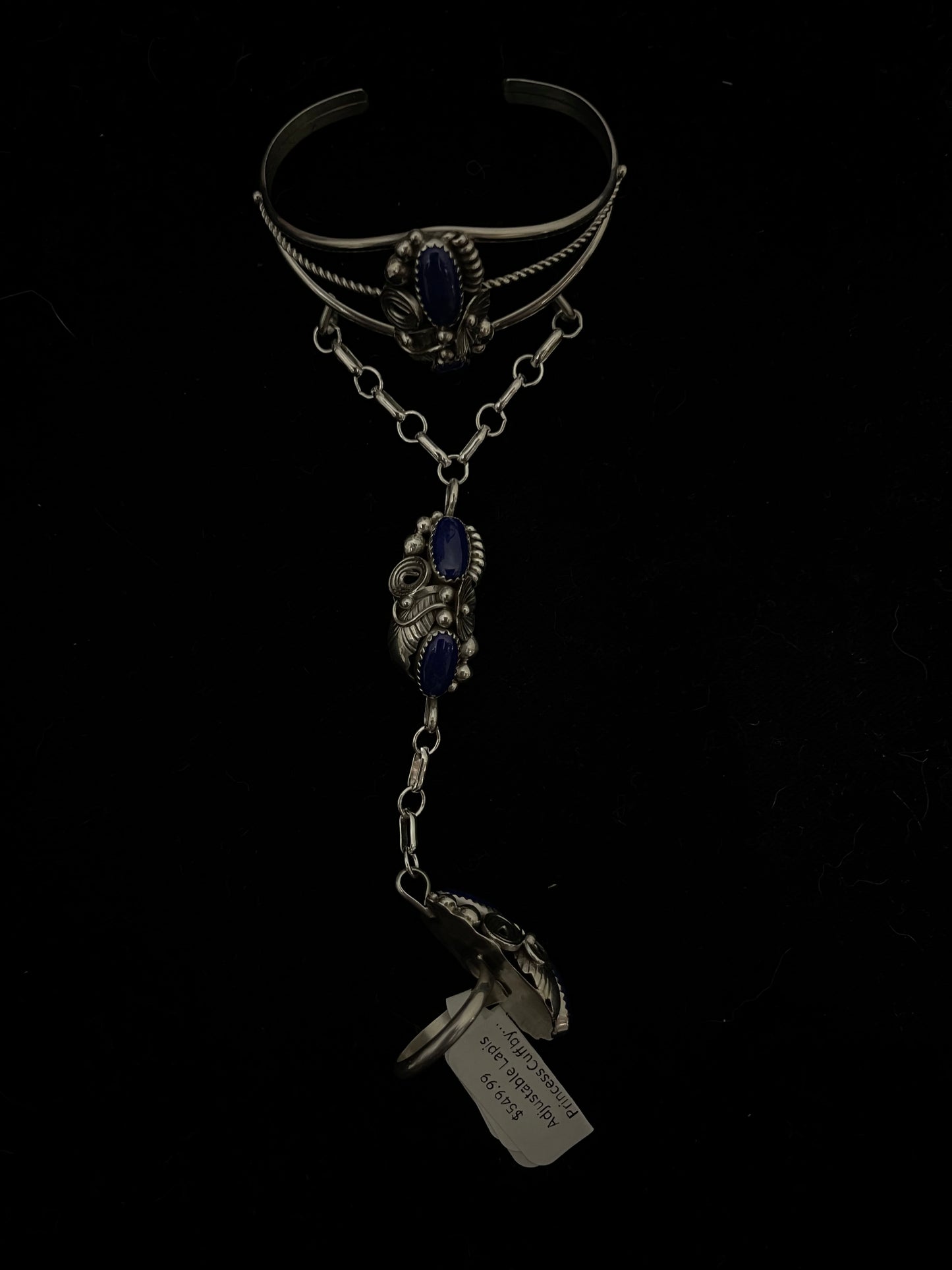 Adjustable Lapis Princess Cuff by Max Calladitto, Navajo