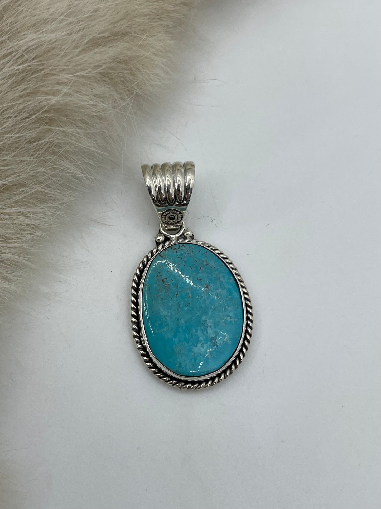 Kingman Turquoise Pendant with 7.5mm Bail