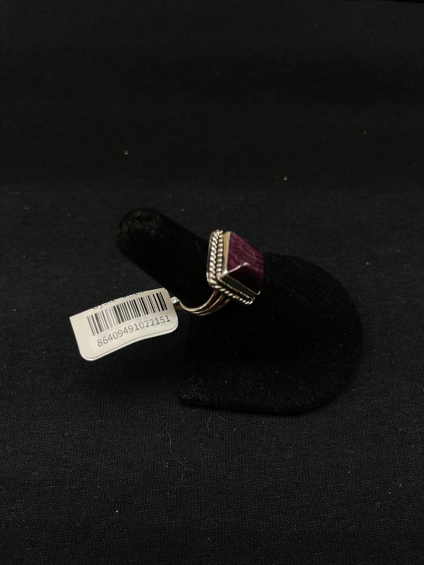 6.0 Purple Spiny Oyster Shell Square Rings