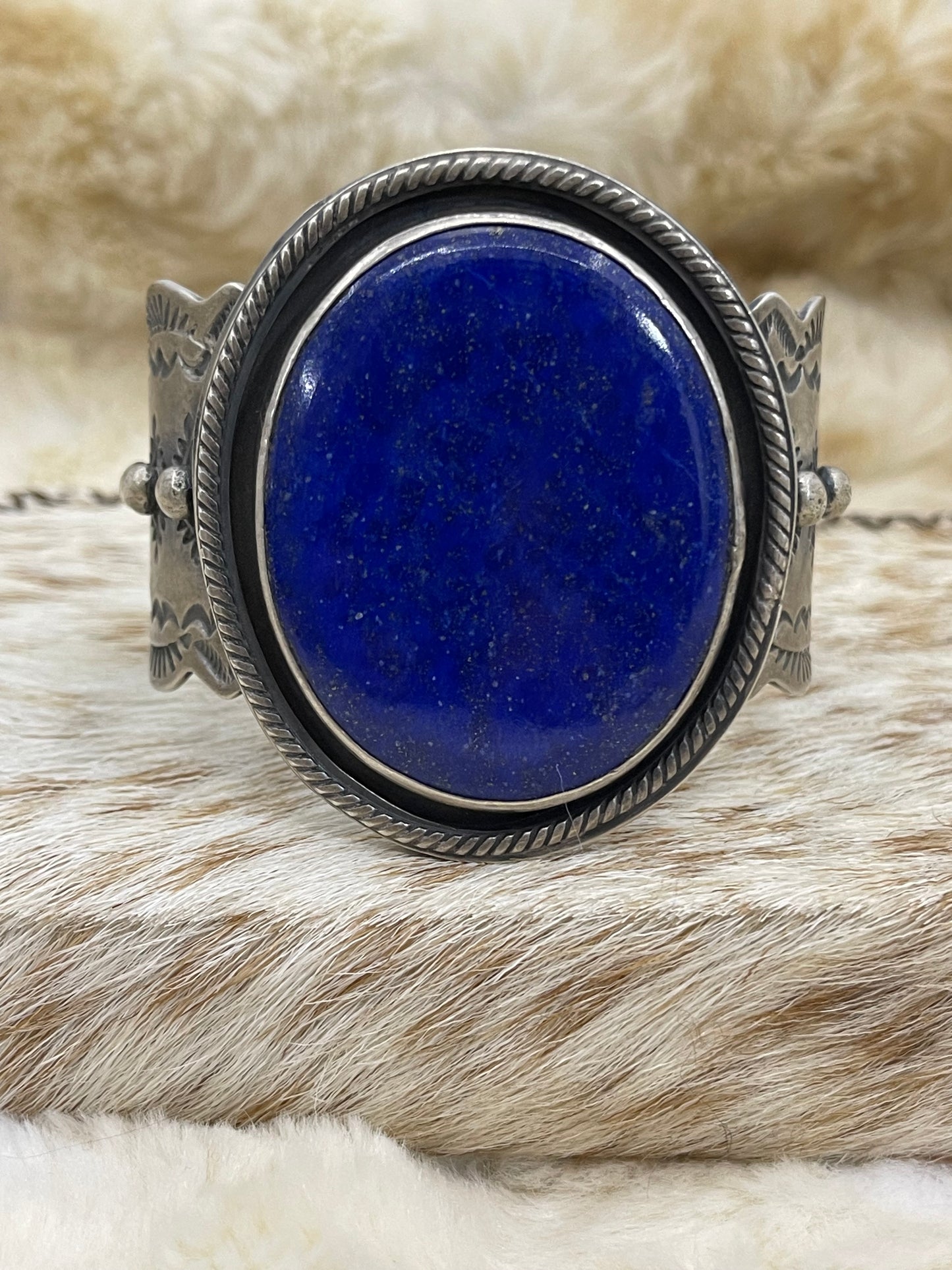 6.25" - 7.5" Lapis Lazuli Cuff