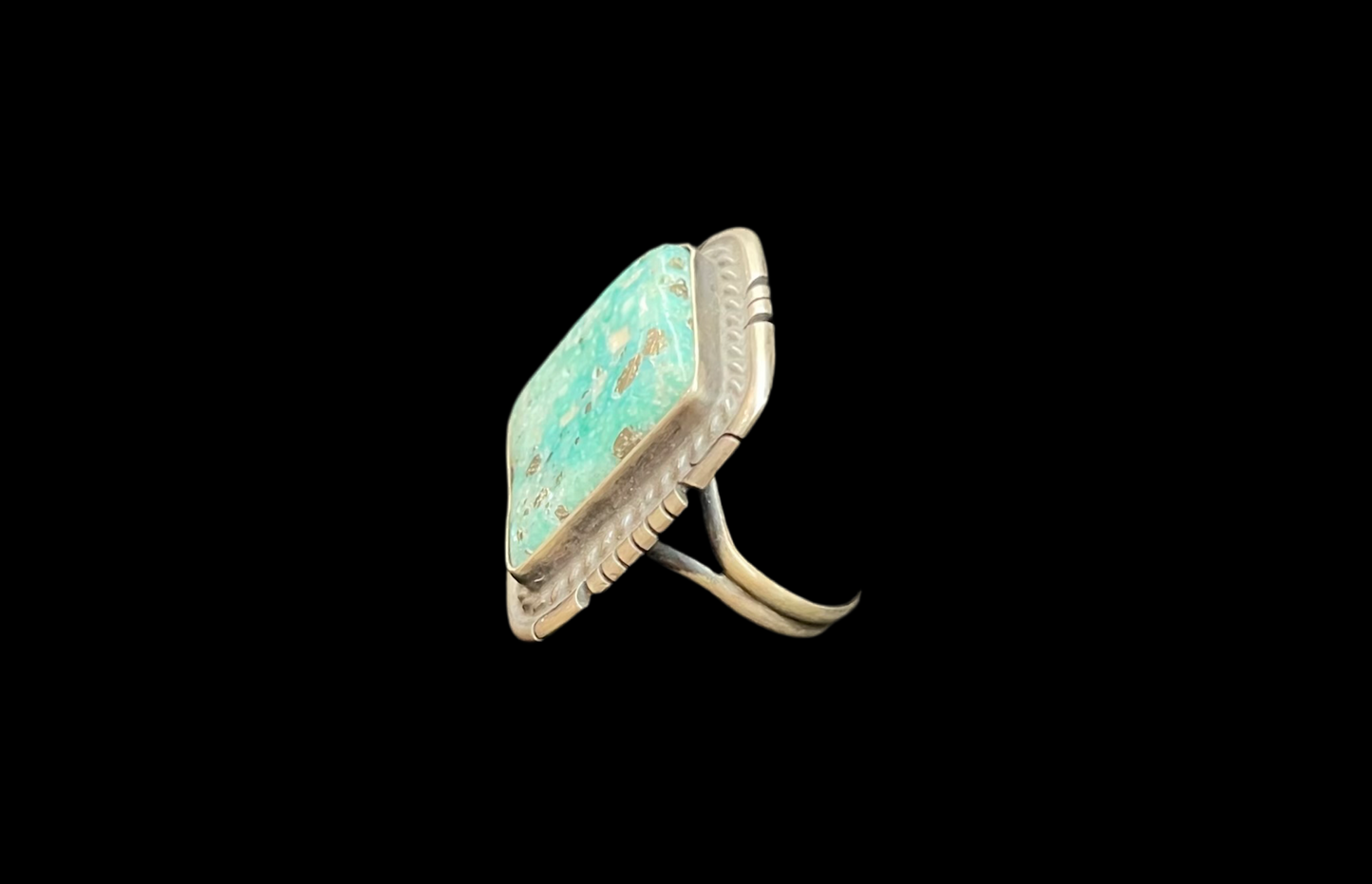 5.5 Sonoran Turquoise Ring by Peggy Skeets, Navajo