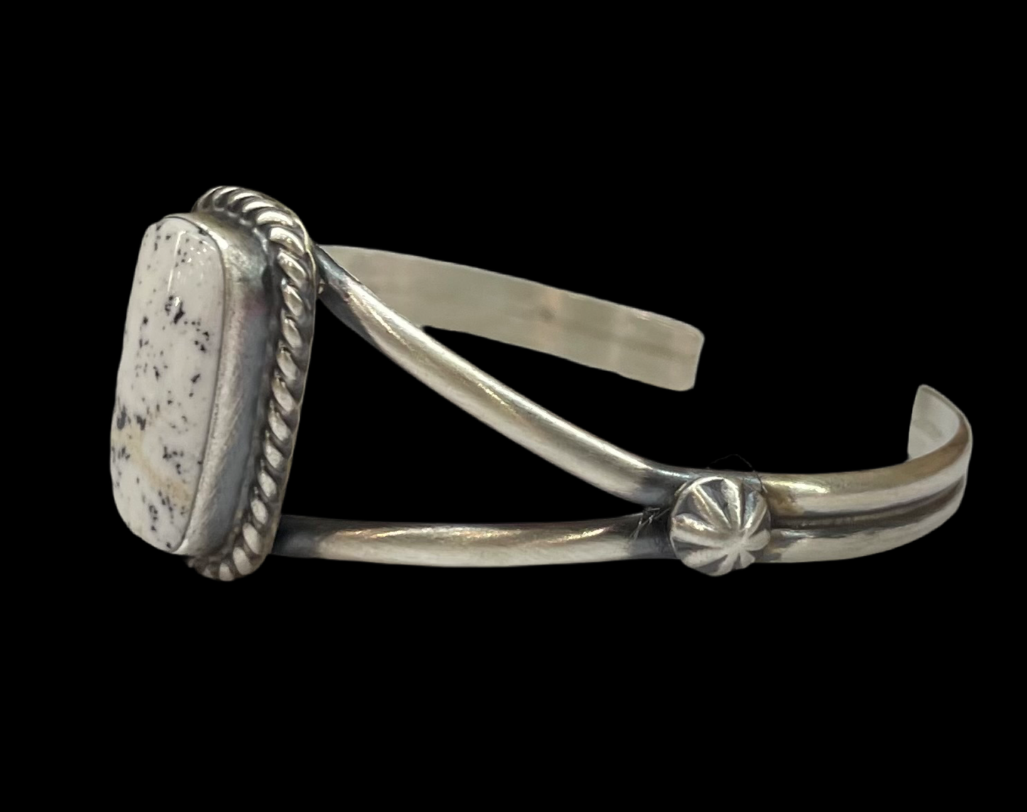 White Buffalo Cuff by Augustine Largo, Navajo