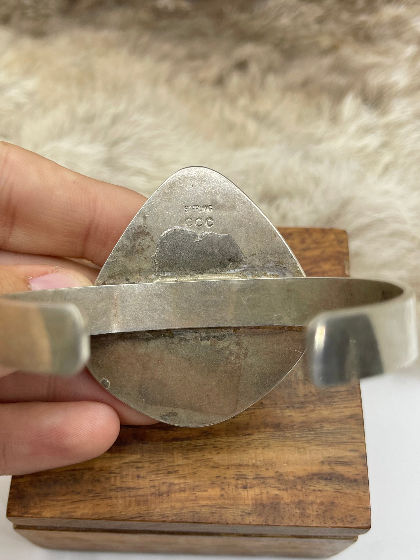 #8 Turquoise Cuff by Carrie Cannon, Kiowa