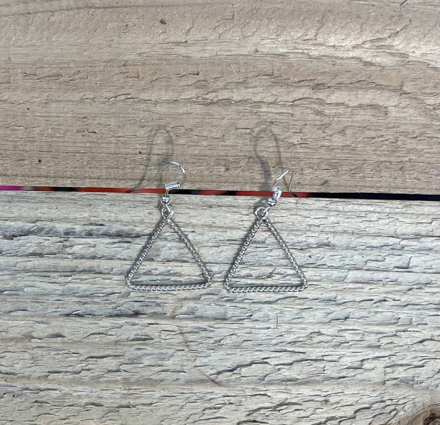 Sterling Silver Rope Triangle Dangles