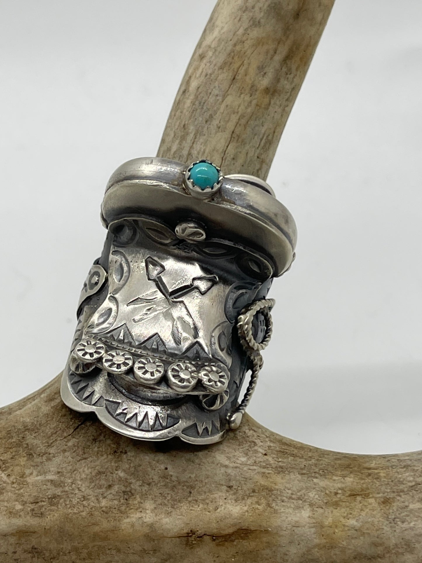 Saddle Ring by Tim Yazzie, Navajo