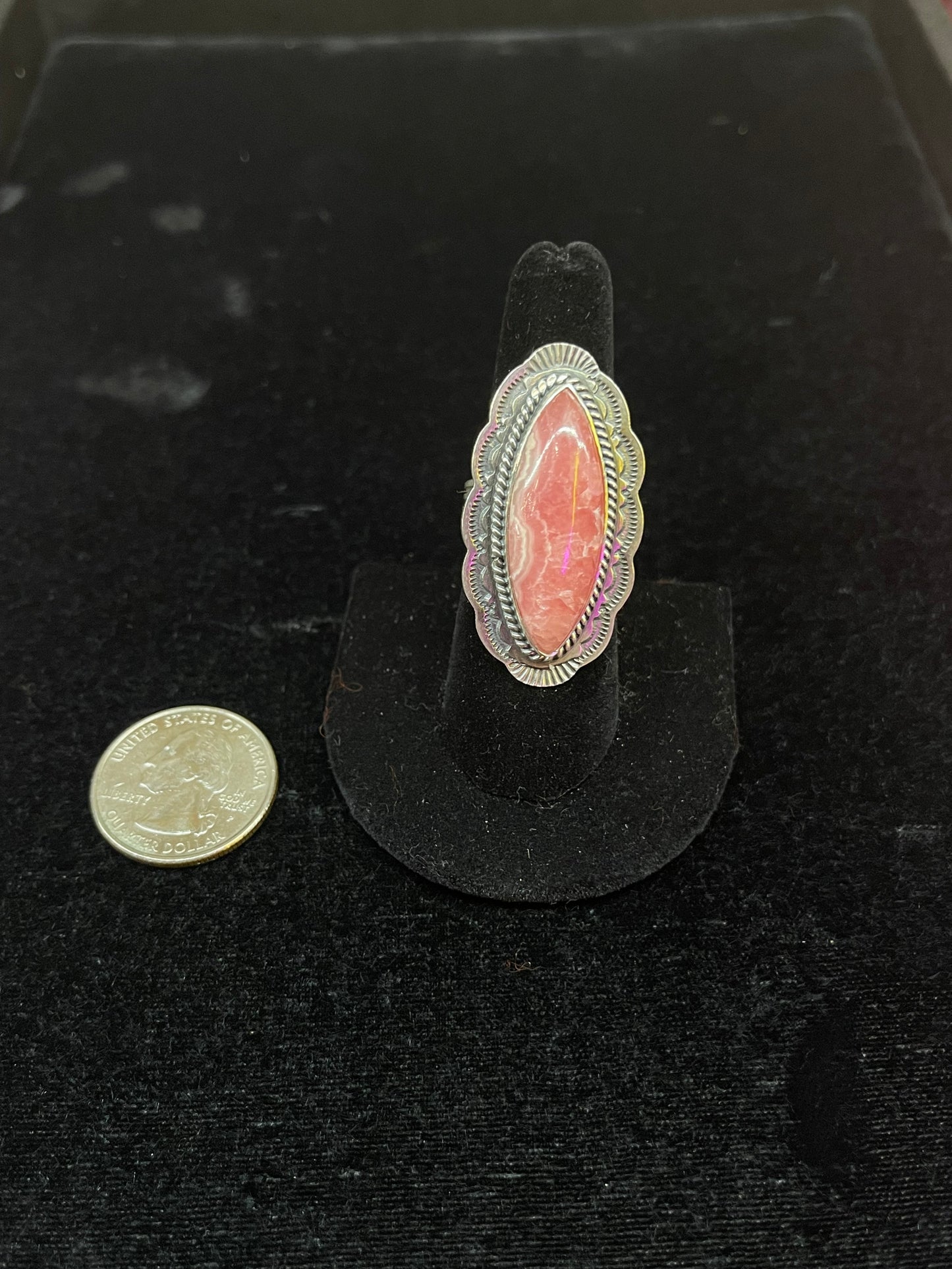 7.0 Rhodochrosite Ring