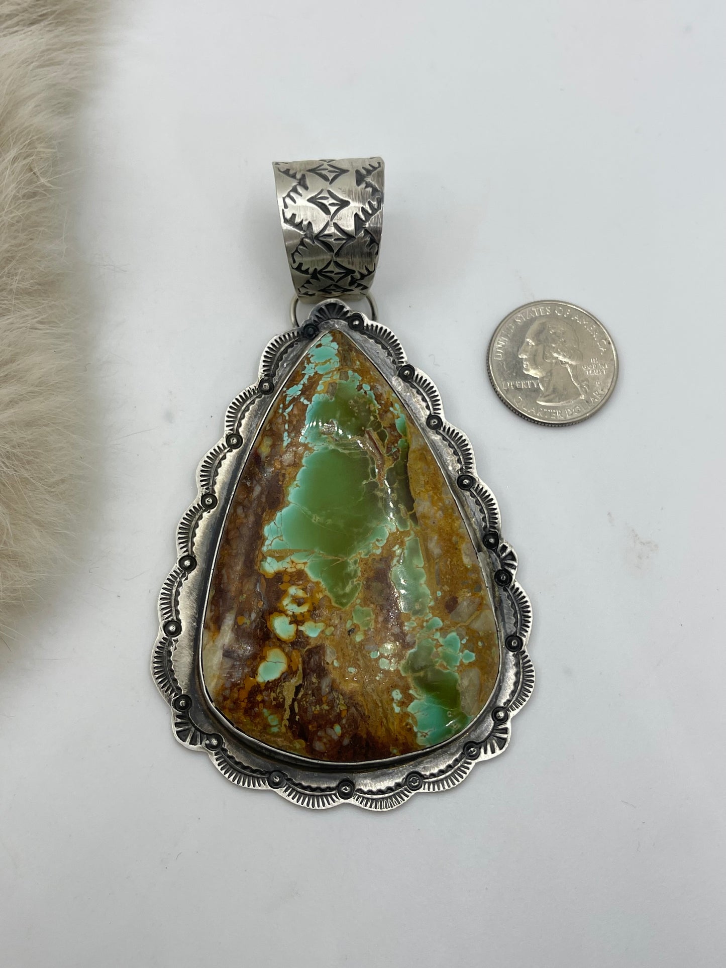 Royston Turquoise by Rick Enriquez, Navajo 19mm Bale