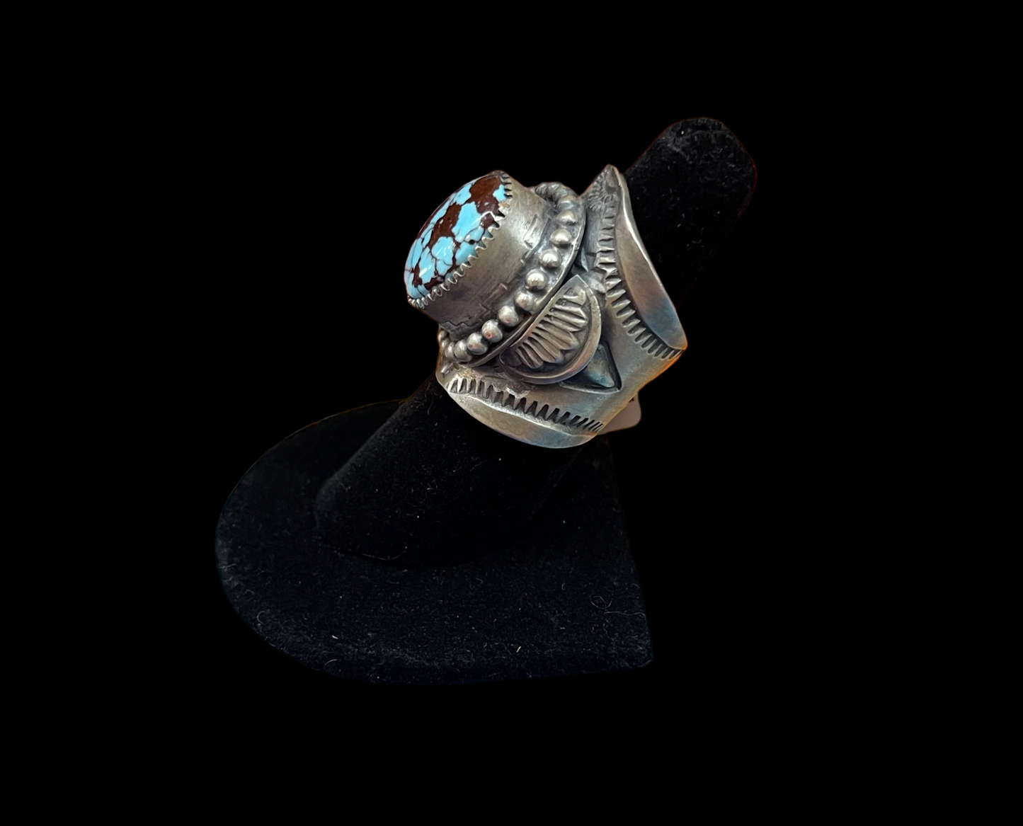 7.5 Egyptian Turquoise Ring by Boyd Ashley, Navajo