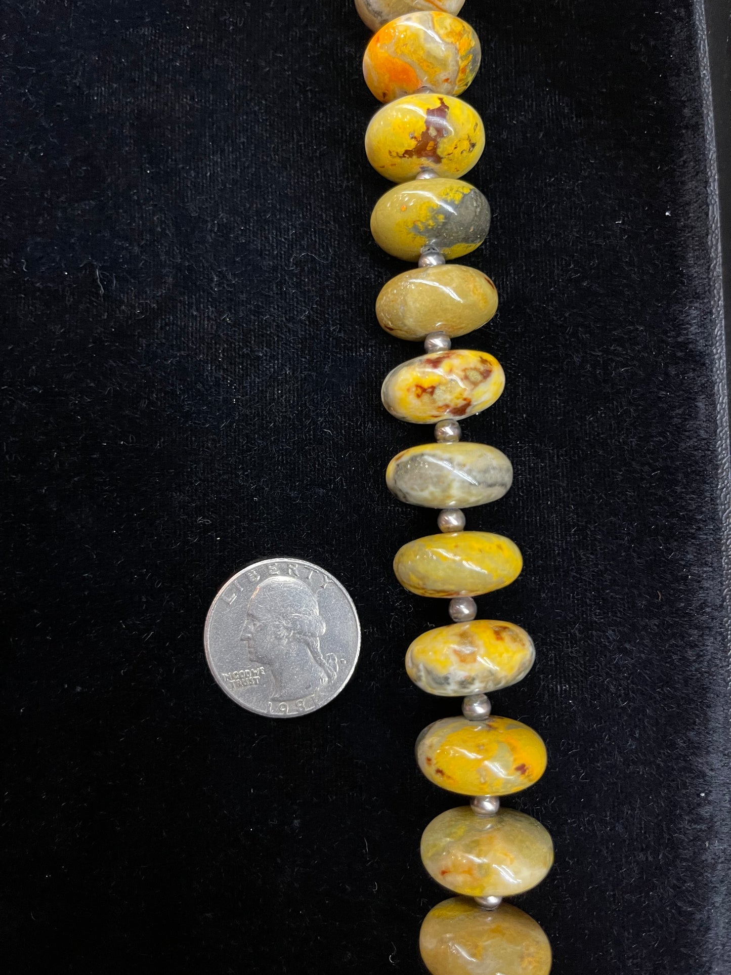 26" 18mm Bumblebee Jasper Necklace