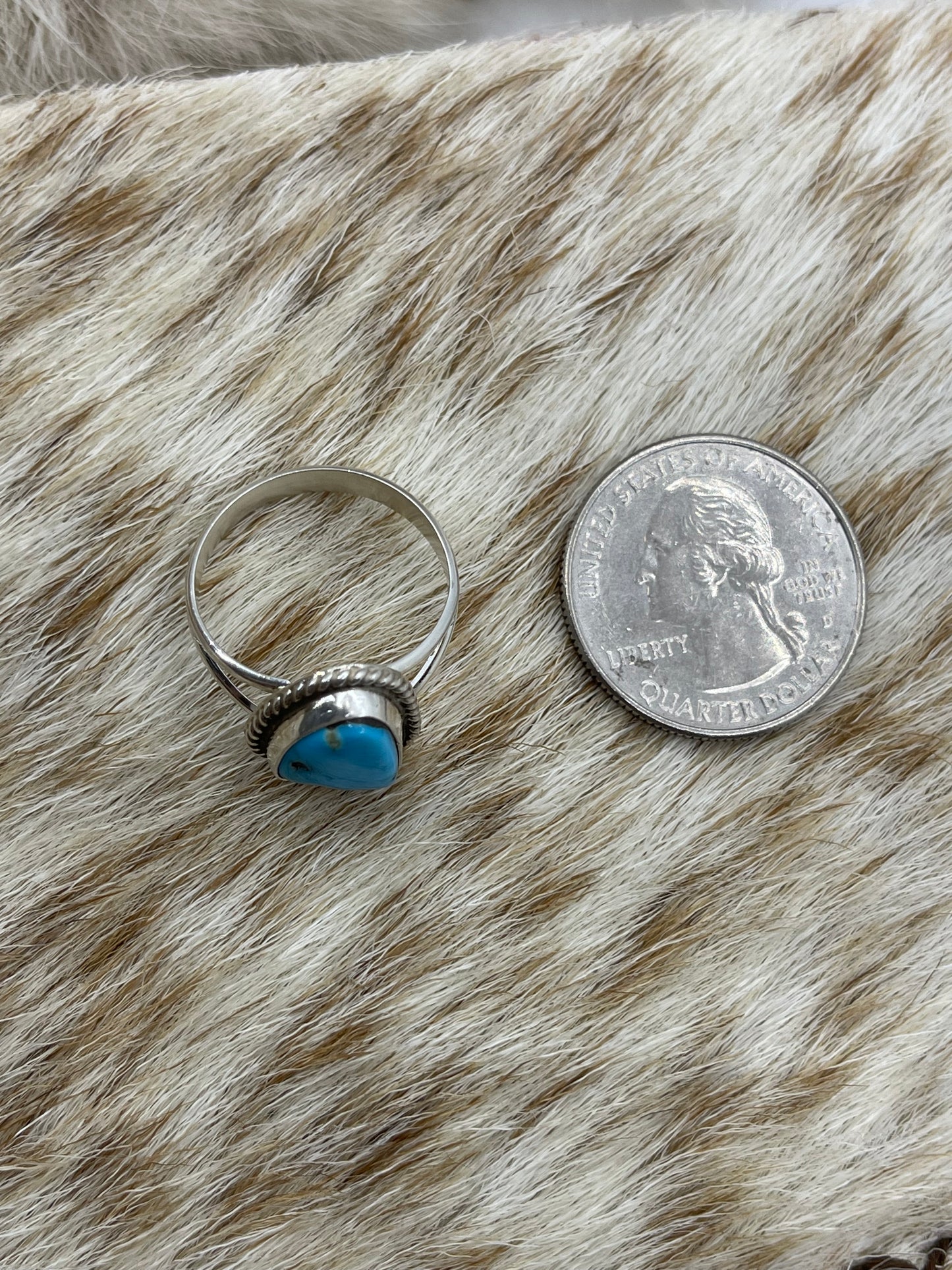 8.0 Turquoise Ring by Byron Begay, Navajo