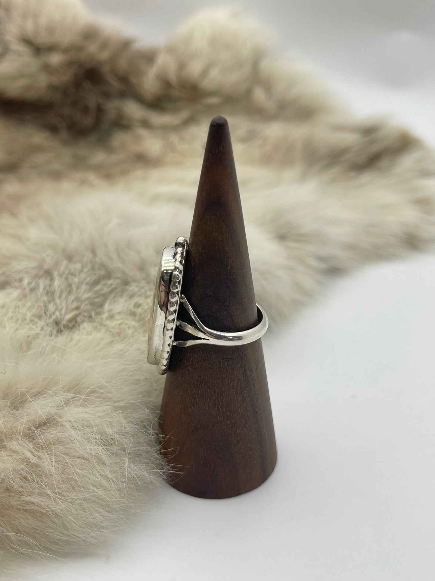 8.0 Bumblebee Jasper Rectangle Ring