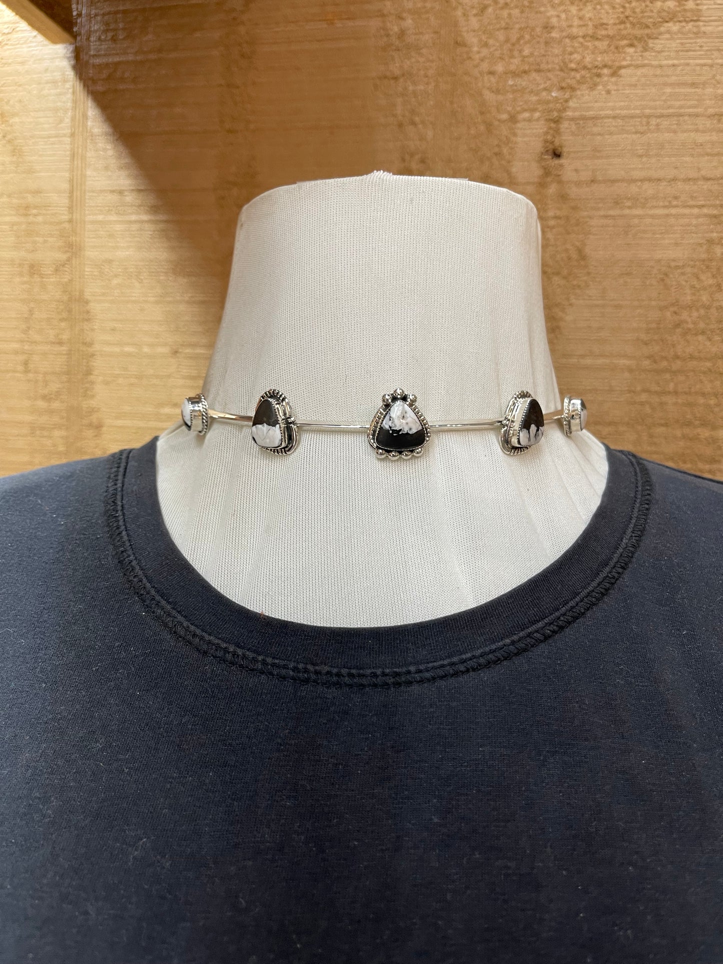 White Buffalo Choker by David Lopez, Navajo