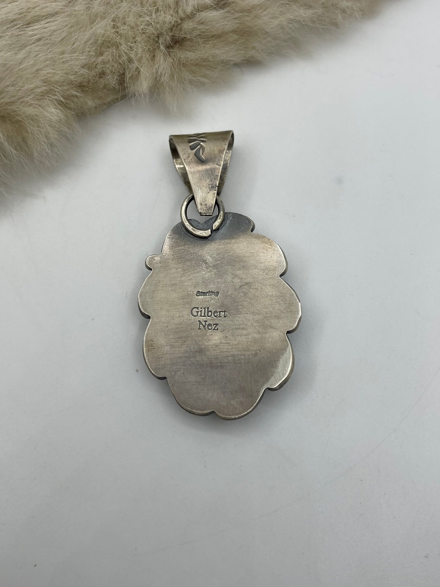 10.2mm Bail Jasper Pendant by Gilbert Nez, Navajo