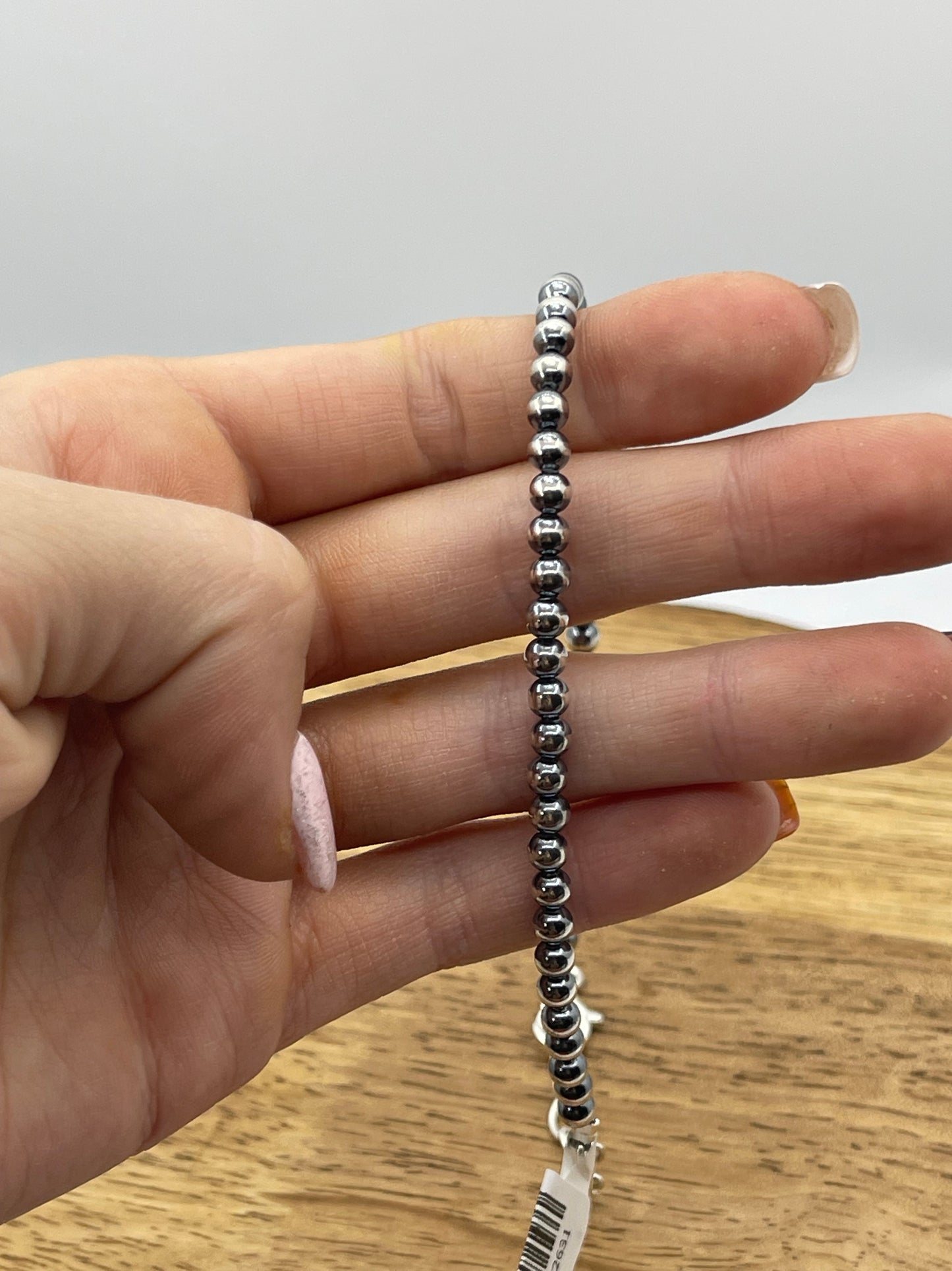 9"+2" 4mm Navajo Pearls Anklet