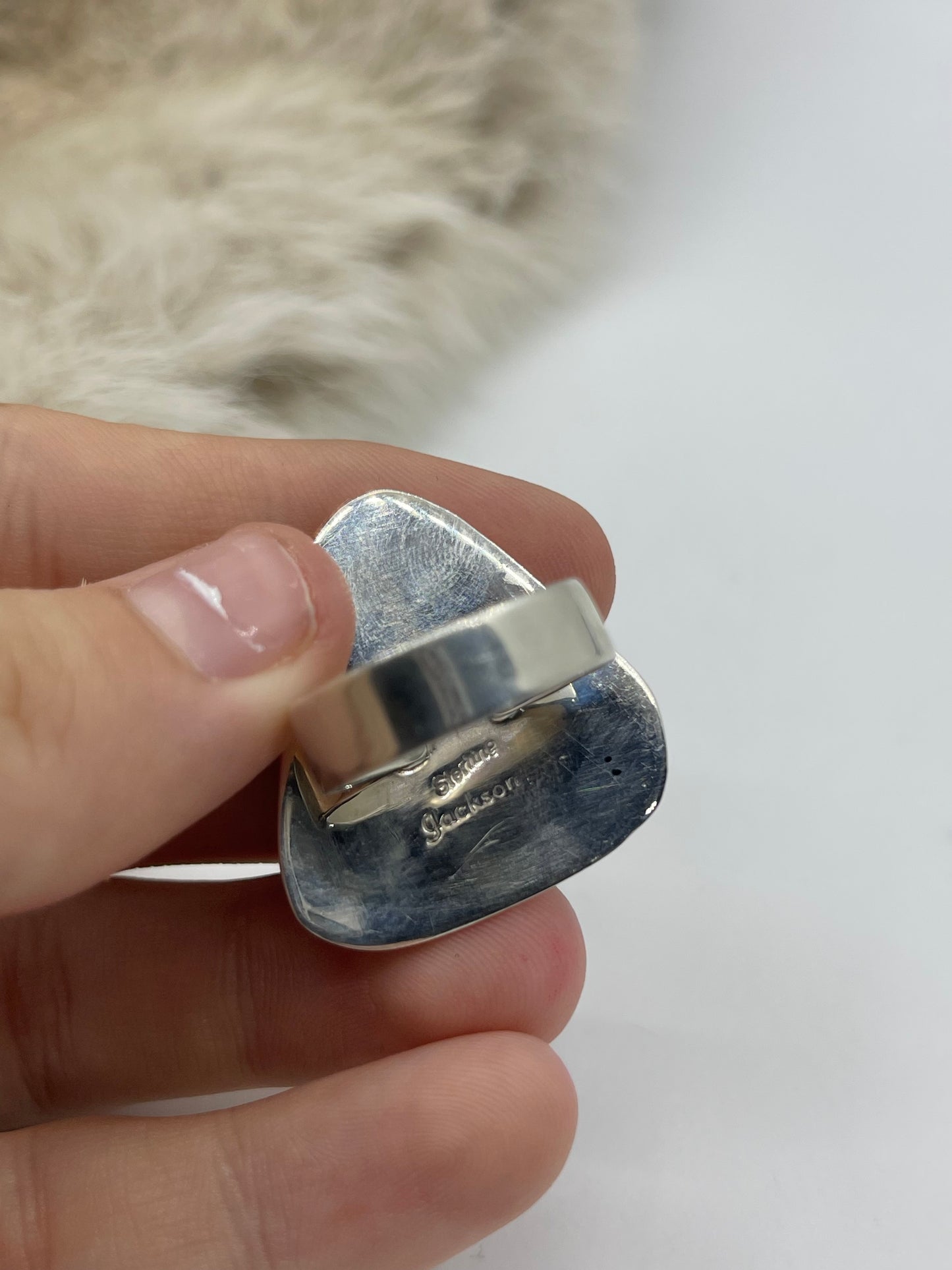 8.0 Royston Turquoise Ring by Marie Jackson, Navajo