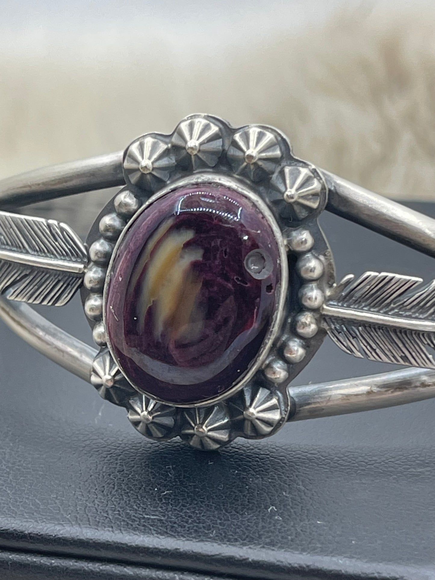 Purple Spiny Oyster Shell Cuff