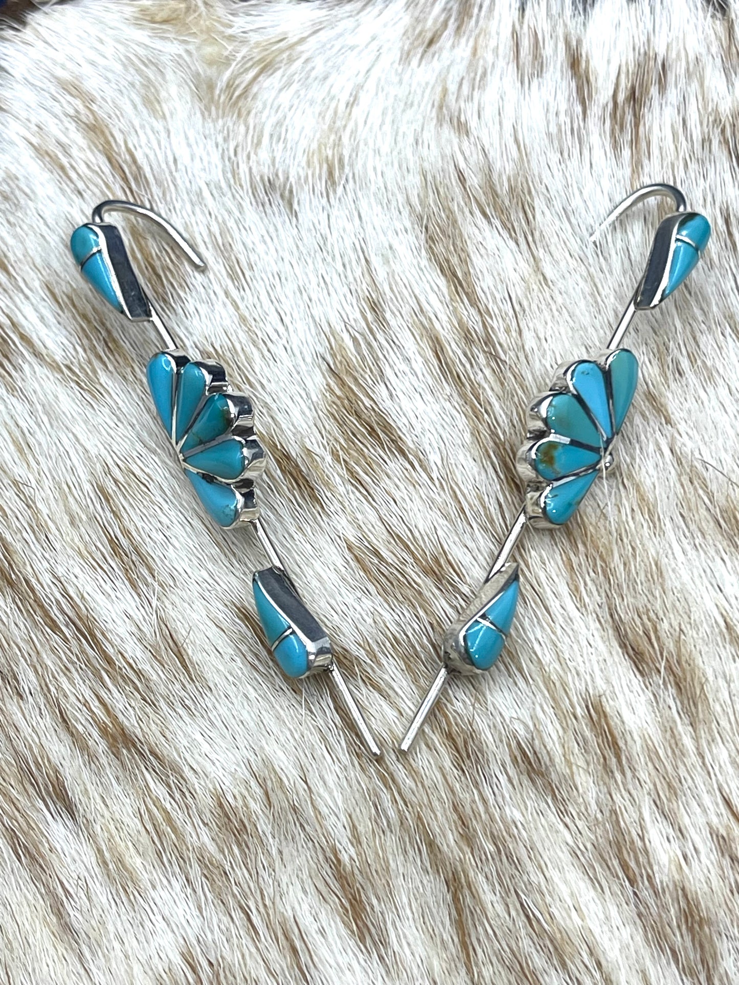 Earring Ear Cuff Crawler By Velda Nastacio, Zuni
