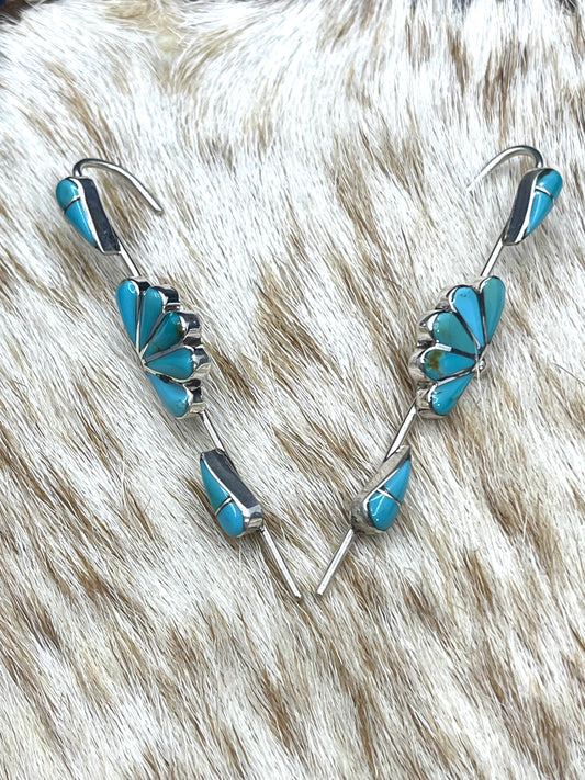Earring Ear Cuff Crawler By Velda Nastacio, Zuni