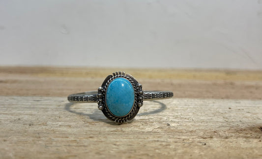 Sonoran Blue Turquoise Cuff by John Nelson, Navajo