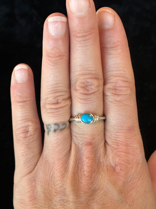 5.5 Dainty Turquoise Ring